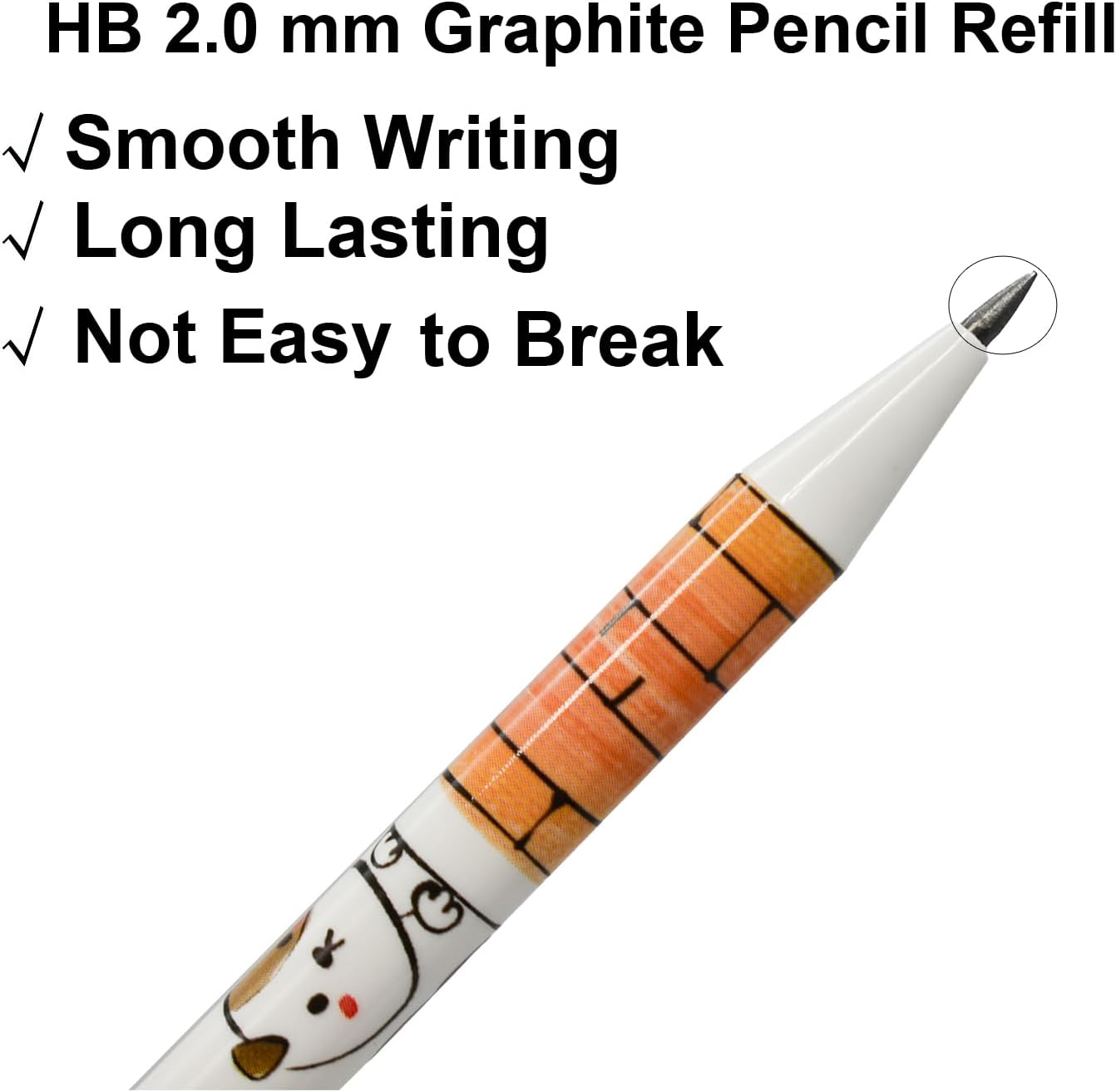 12PCS 2.0mm HB Cute Dog Mechanical Pencils with Sharpener – Drafting Pencils with 10 Replaceable Lead Refills for Art, Drawing, Writing, Sketching, School & Classroom Supplies