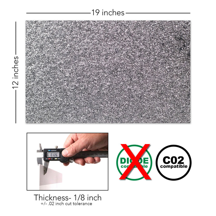 Glitz Acrylic 2.6mm (1/8th Inch), 12x19 inch | CO2 Laser & CO2 Glowforge Ready, Special Pattern Cast Acrylics, Craft Closet Brand