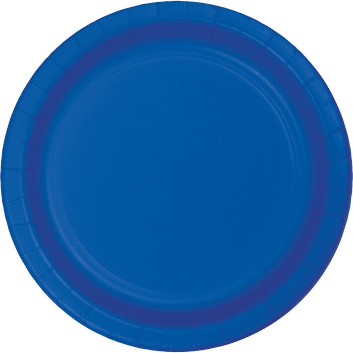 240 pc Bulk Cobalt Blue Sturdy Style 8.75 inch Dinner Plates