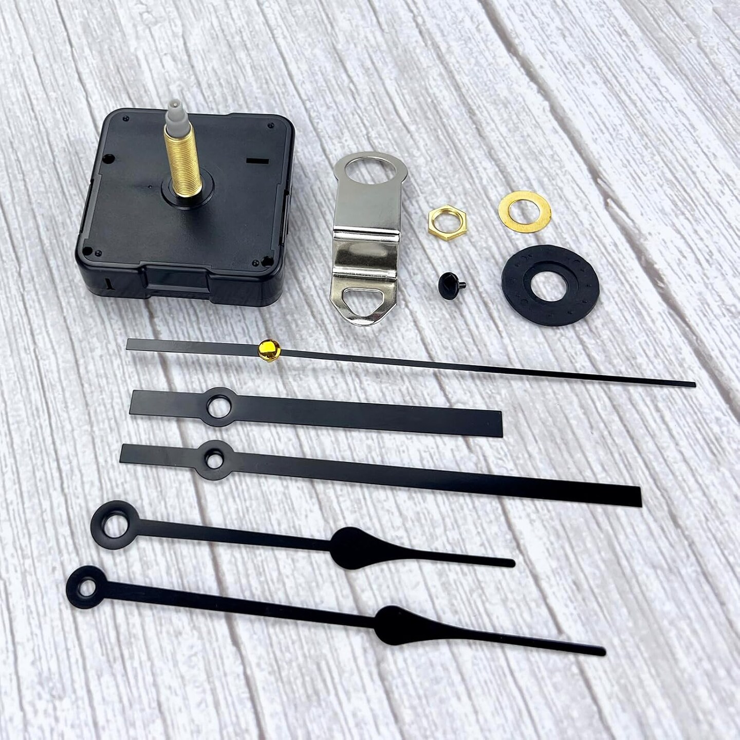 Clock Movement DIY Wall Clock Movement Mechanism Clock Repair Kit Replacement (Shaft Length 1-1/5 inch,2 Pair Hands)