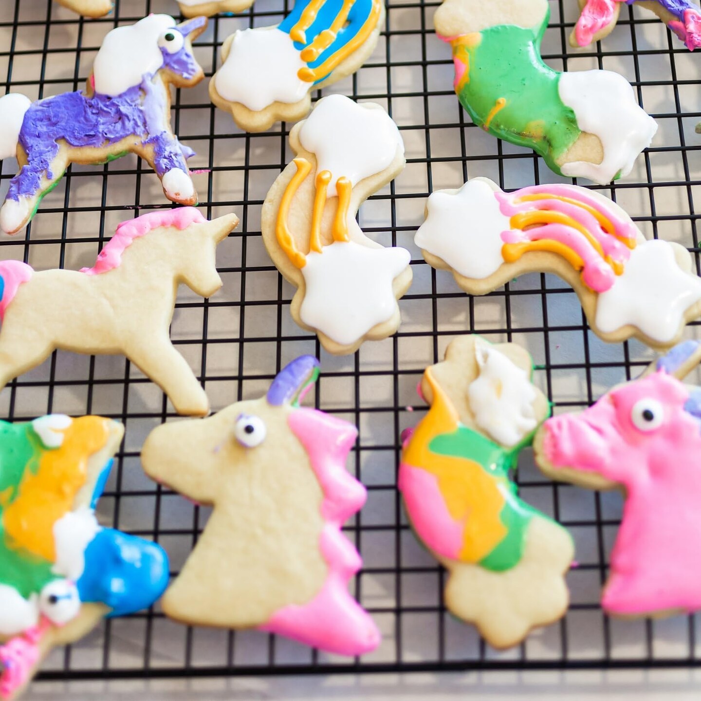 Unicorn Cookie Cutter Set-3 Inches-7 Piece-5 Unicorn Face&#x26;Head, Rainbow, Shooting Star, Fantasy Unicorn Fondant Molds for Kids Holiday Wedding Birthday Party Supplies Favors.