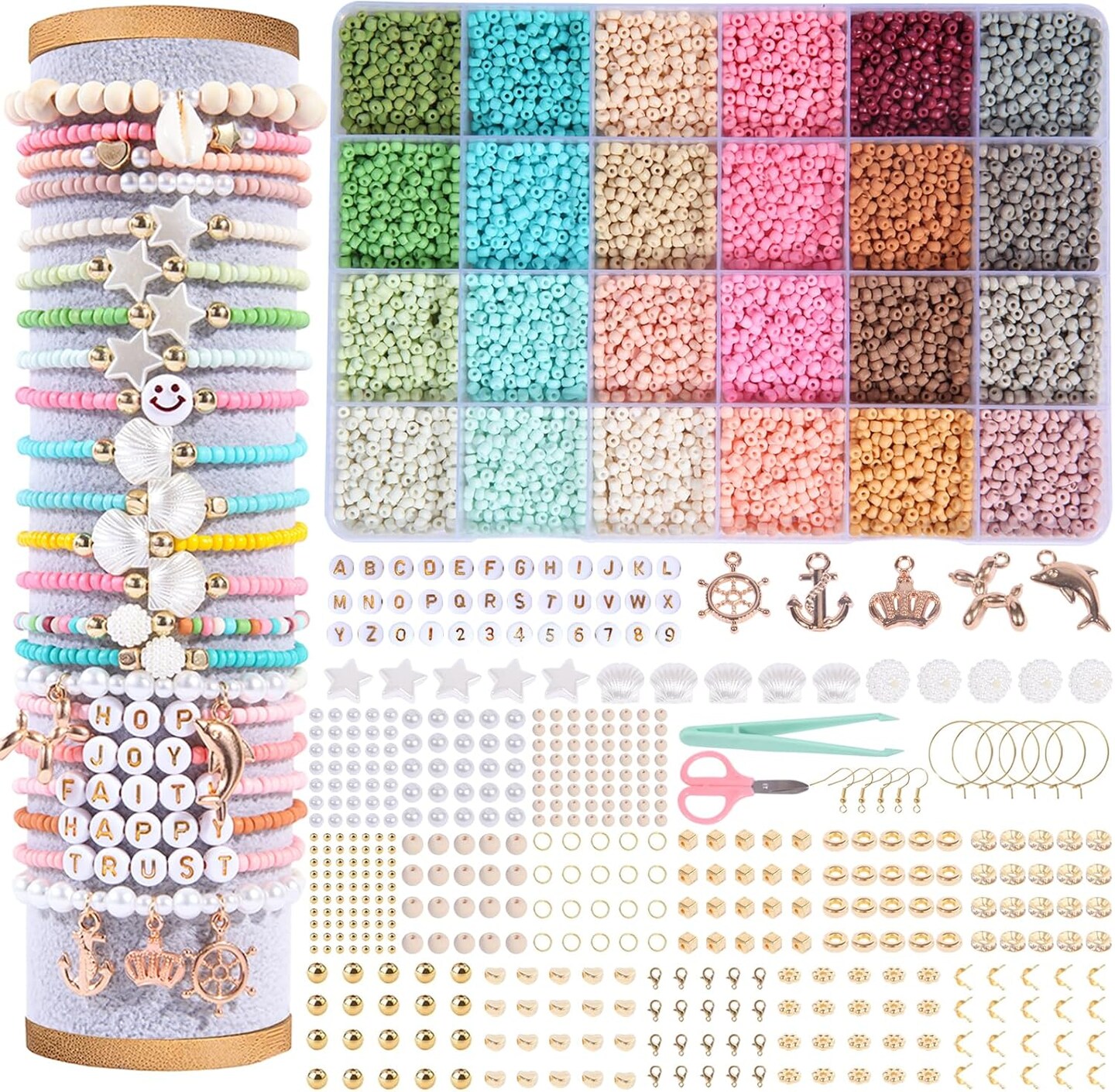 3mm Bracelet Making kit,Seed Beads Bracelet Making kit