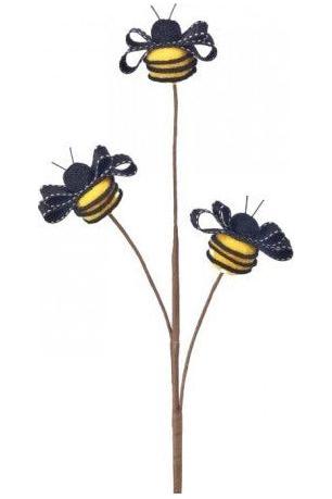 19&#x22; Spring Ribbon Bee Pick