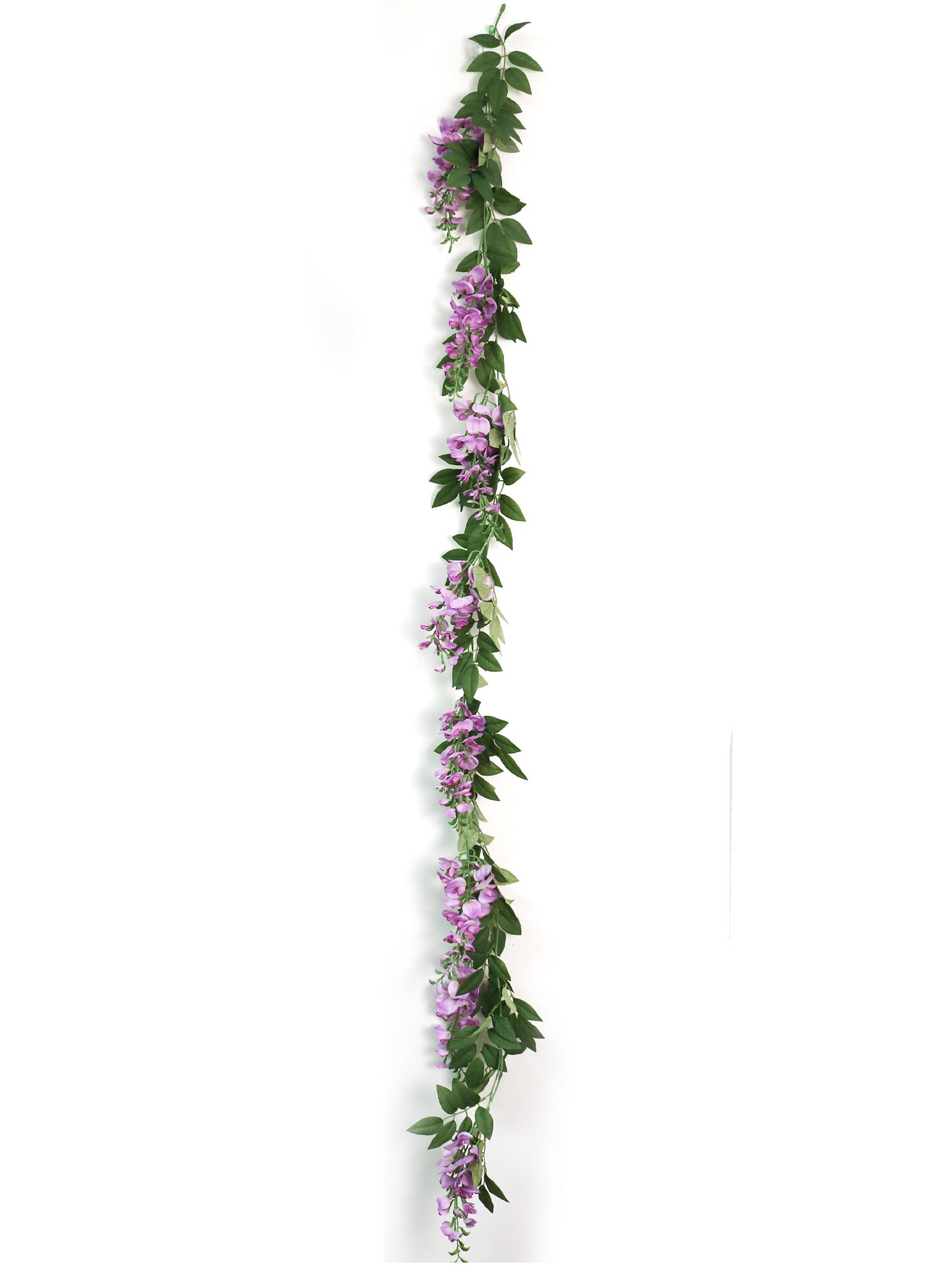 6' Artificial Wisteria Garland Lavender – Lush Hanging Vine for Wedding, Party & Home Décor - 2 Pieces