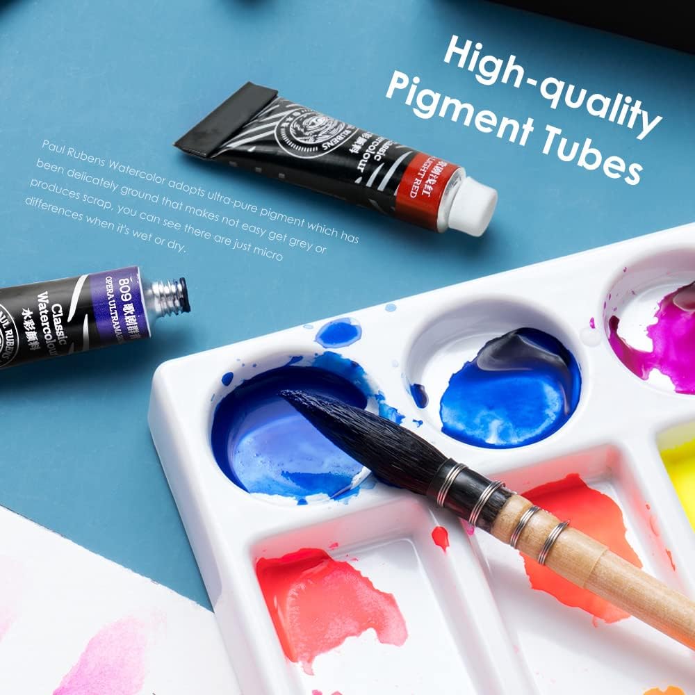 Watercolor Paint 14 Vibrant Neon Colors Watercolor Tubes, 5ml Each Tube, Art Supplies for Watercolor Painting, Comic, Illustration, Decoration