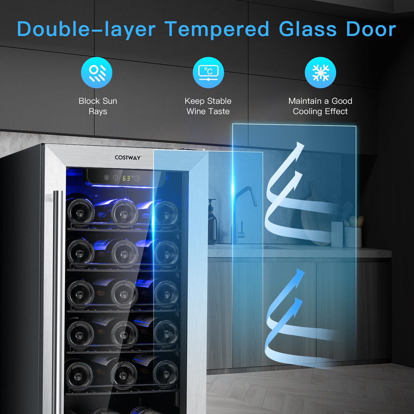 2.9 Cu.Ft. Built-in/Freestanding Wine &#x26; Beverage Cooler &#x2013; 30 Bottle or 115 Can Capacity