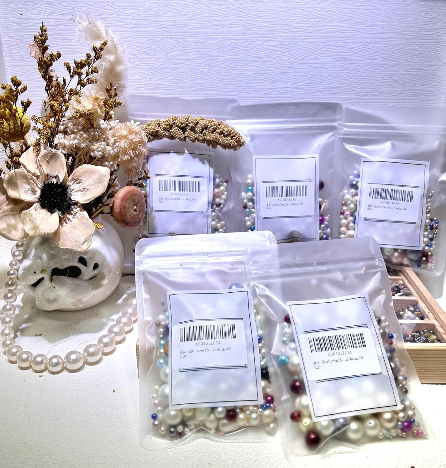 Imitation Pearl Beads KIT, Mixing Colors, 100 Pieces, Round, Glass, ABS, 2mm-20mm, Beads, Craft Bead, Jewelry Making, Home Decor