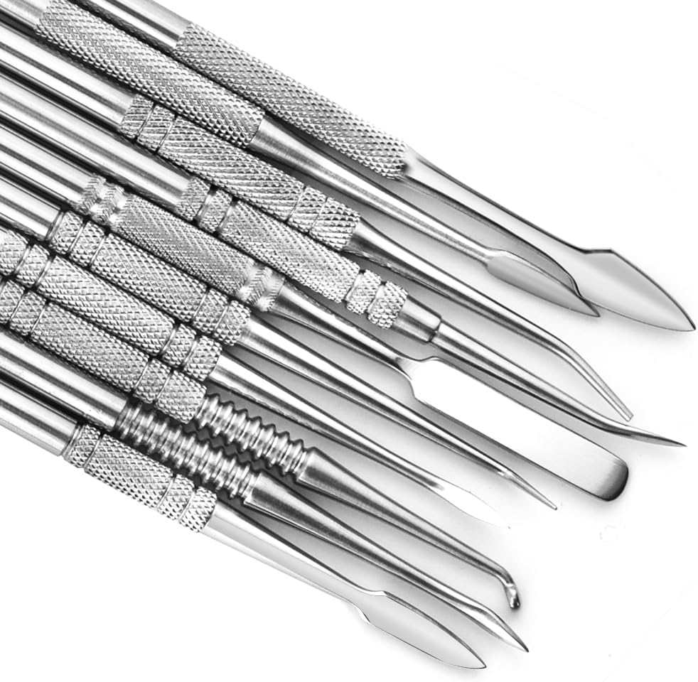 10-Piece Stainless Steel Clay Sculpting Tool Set – Double-Sided Modeling & Wax Carving Tools