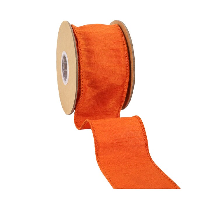 LaRibbons 1" - 4" Wired Dupioni Ribbon | 10 Yard Roll