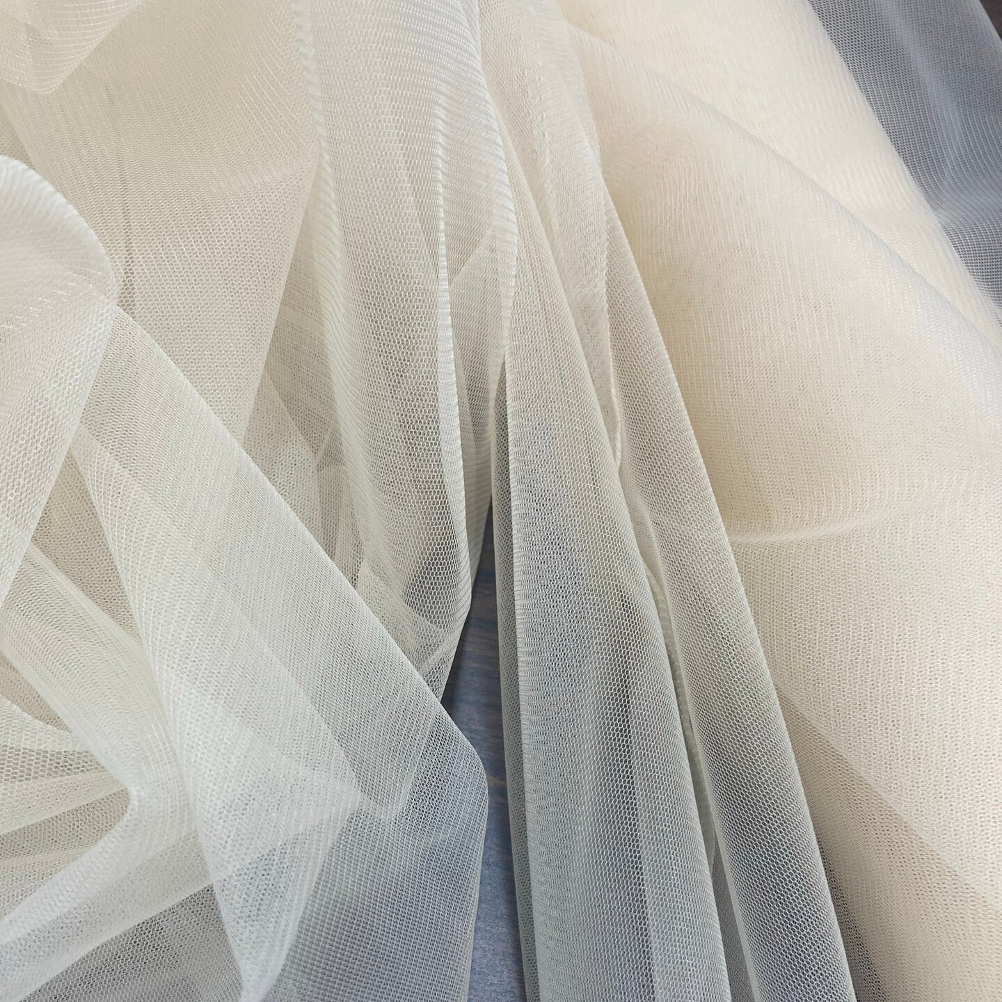 1 Yard 2-Way Stretch Nylon Net Mesh Fabric, 60" Width Lightweight Sheer Mesh for Gowns, Dancewear & Costumes