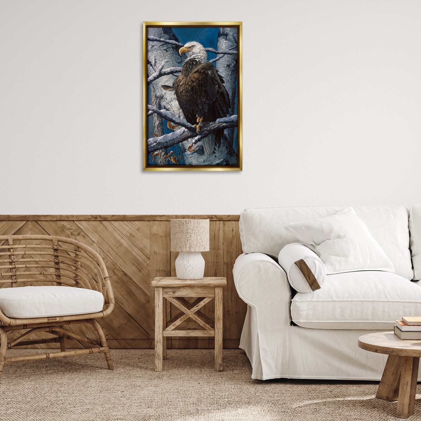 Stupell Industries America's Pride Bald Eagle Floating Frame By Tom Antonishak