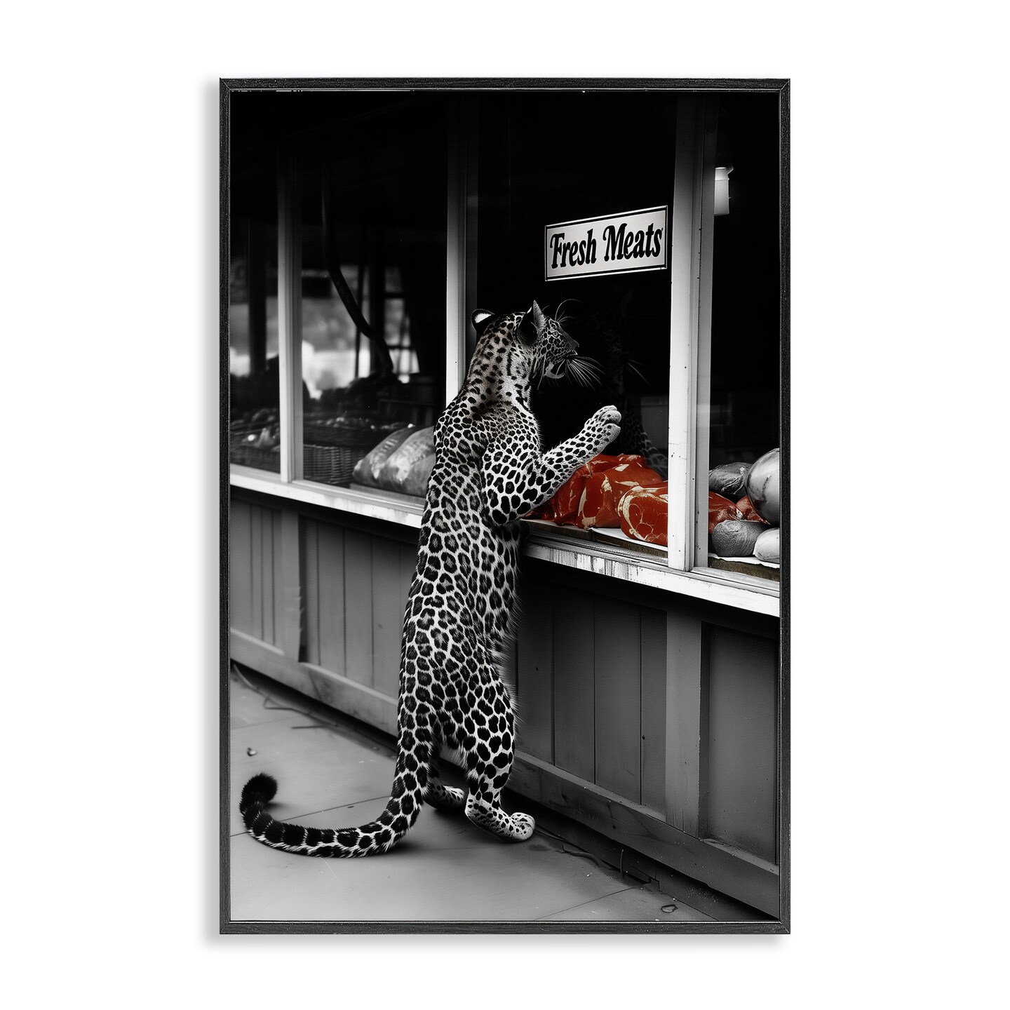 Stupell Industries Leopard with Fresh Meats Framed Giclee By Sophie 6