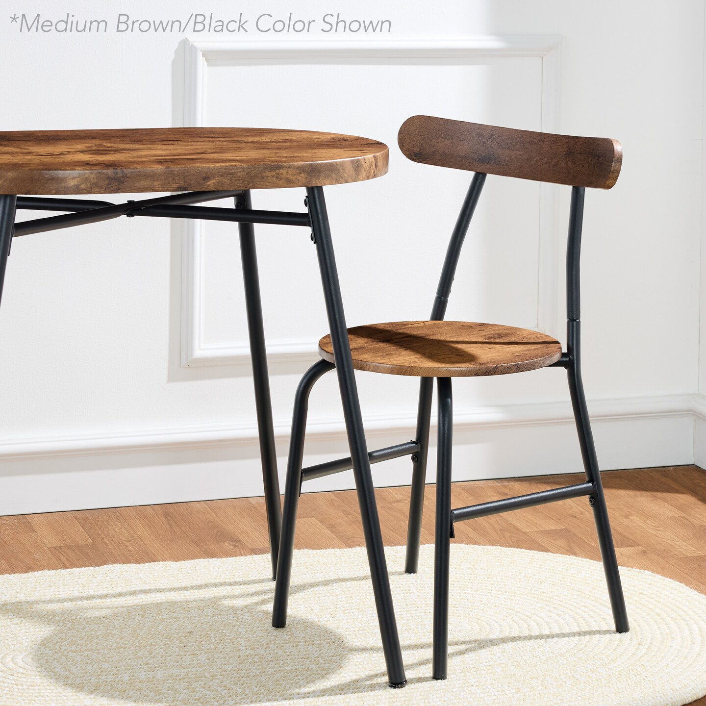 Best Choice Products 3-Piece Modern Oval Dining Table Set, Small Kitchen Dinette w/ 2 Chairs