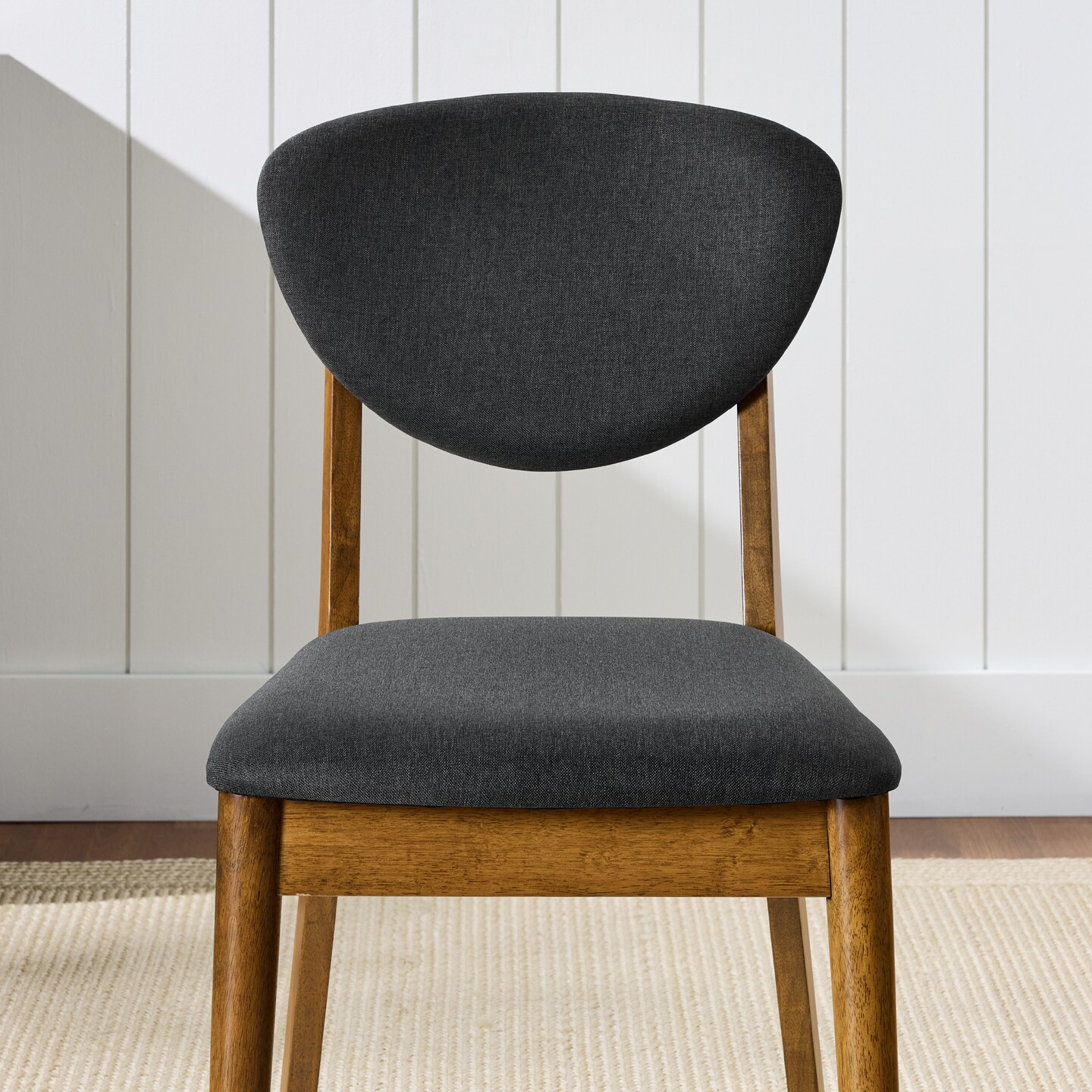 Best Choice Products 2-Piece Mid-Century Modern Wood & Upholstered Dining Chair Set