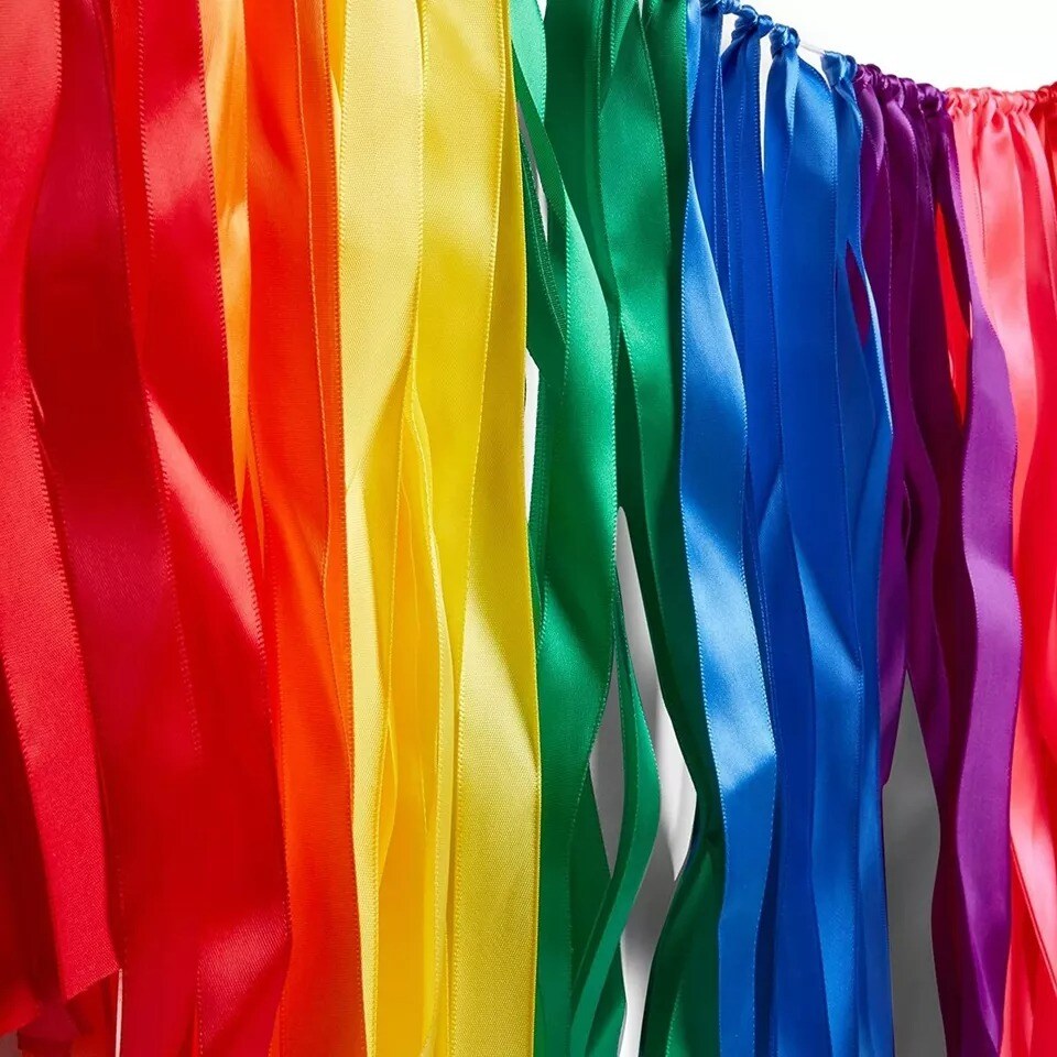 Rainbow Colorful Tassels Garland Party Banner Decorations (14 x 118")