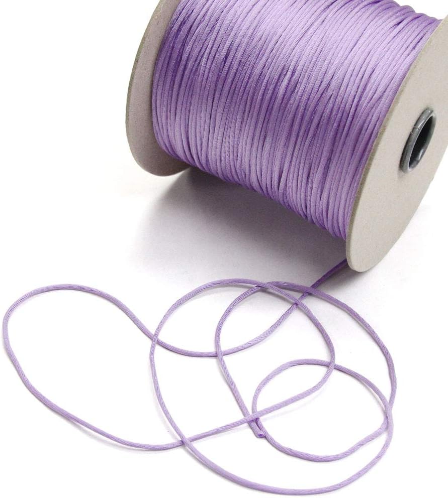 2mm wide x 100 yards Lavender Rattail Cord Trims Pack of 5 Spools