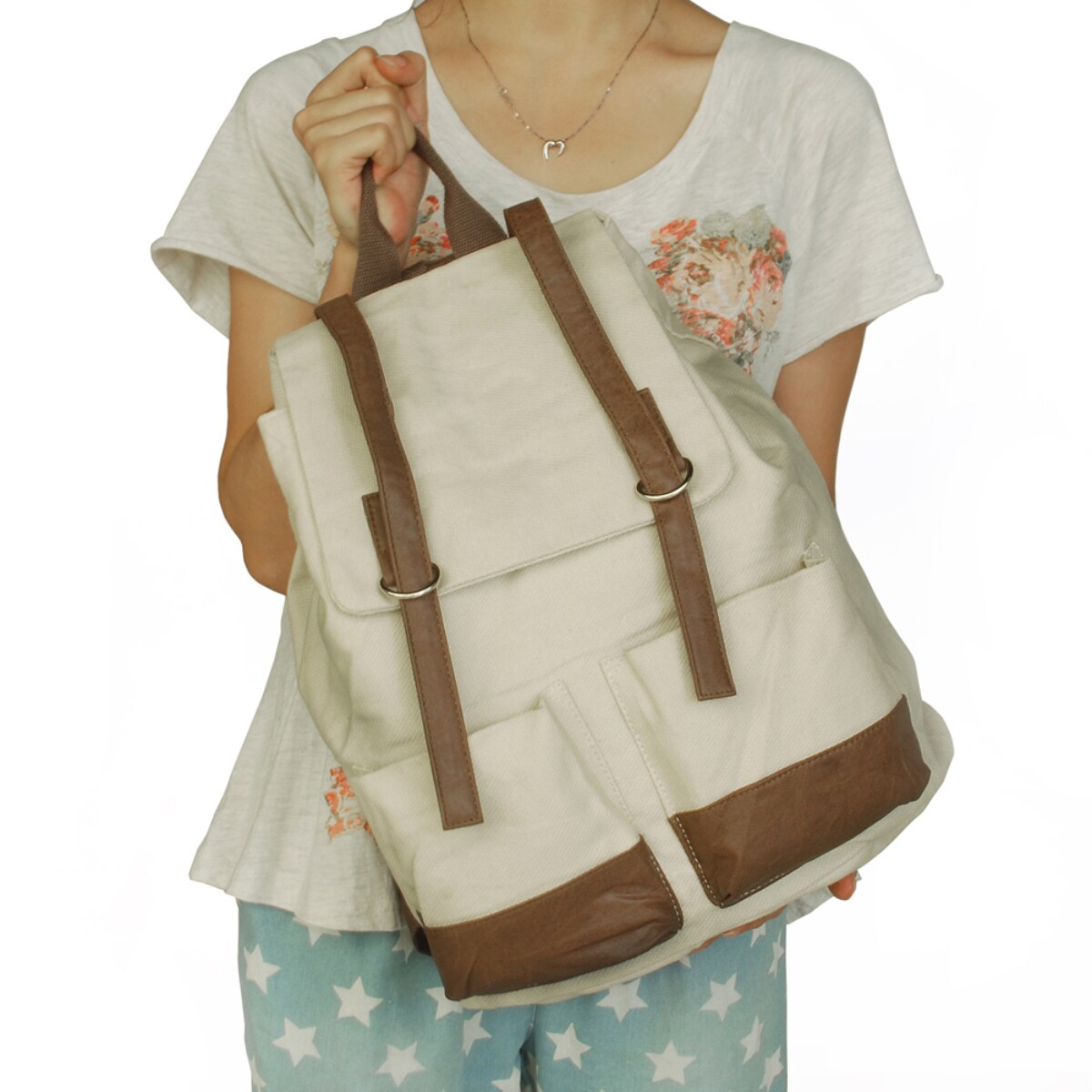 Cute Canvas Art Backpack Spacious and Practical for School, Travel, and Outdoors