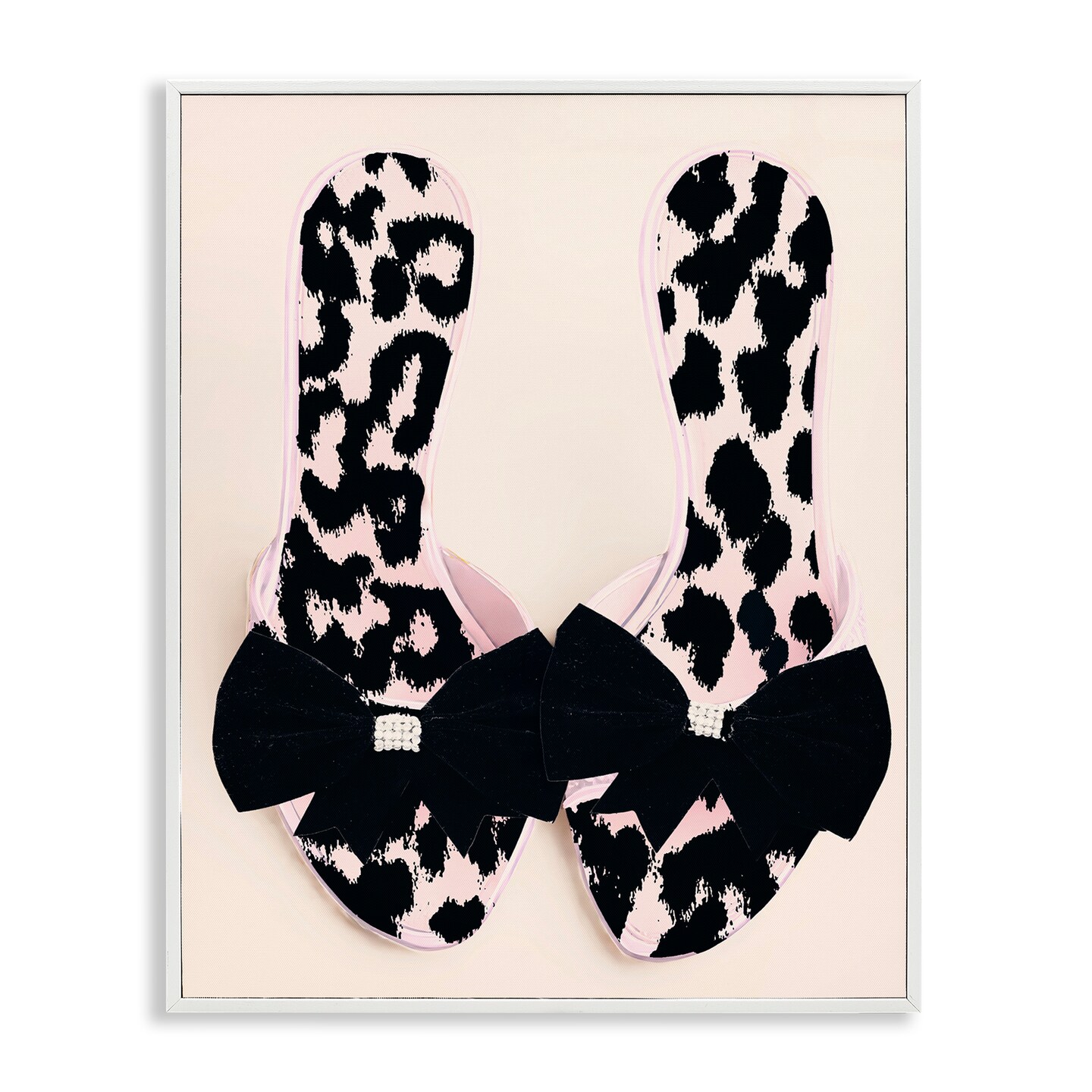 Stupell Industries Cat Walk Spotted Shoes Framed Giclee, design by Annabelle Hall