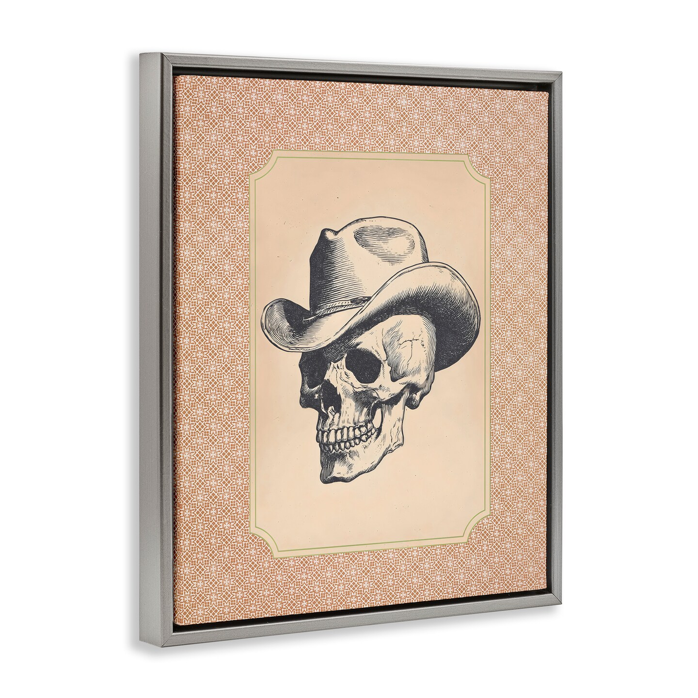 Stupell Industries Vintage Cowboy Skull Floating Frame, design by Arlington Prints