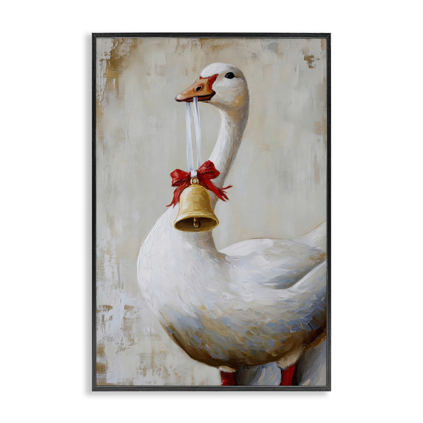 Stupell Industries Festive Jingle Goose Framed Giclee, design by Petal Prints Design