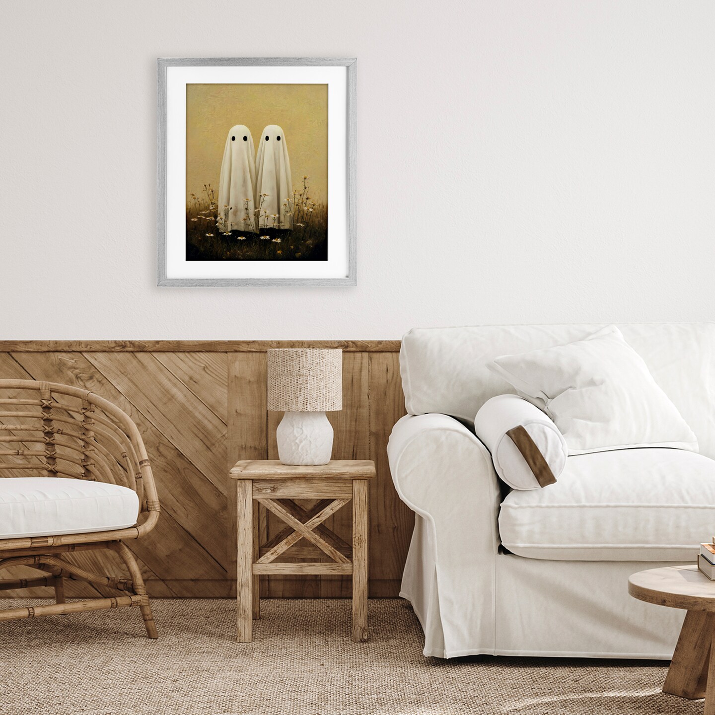 Stupell Industries Daisy Ghost Couple Framed Print Under Glass, design by Arlington Prints