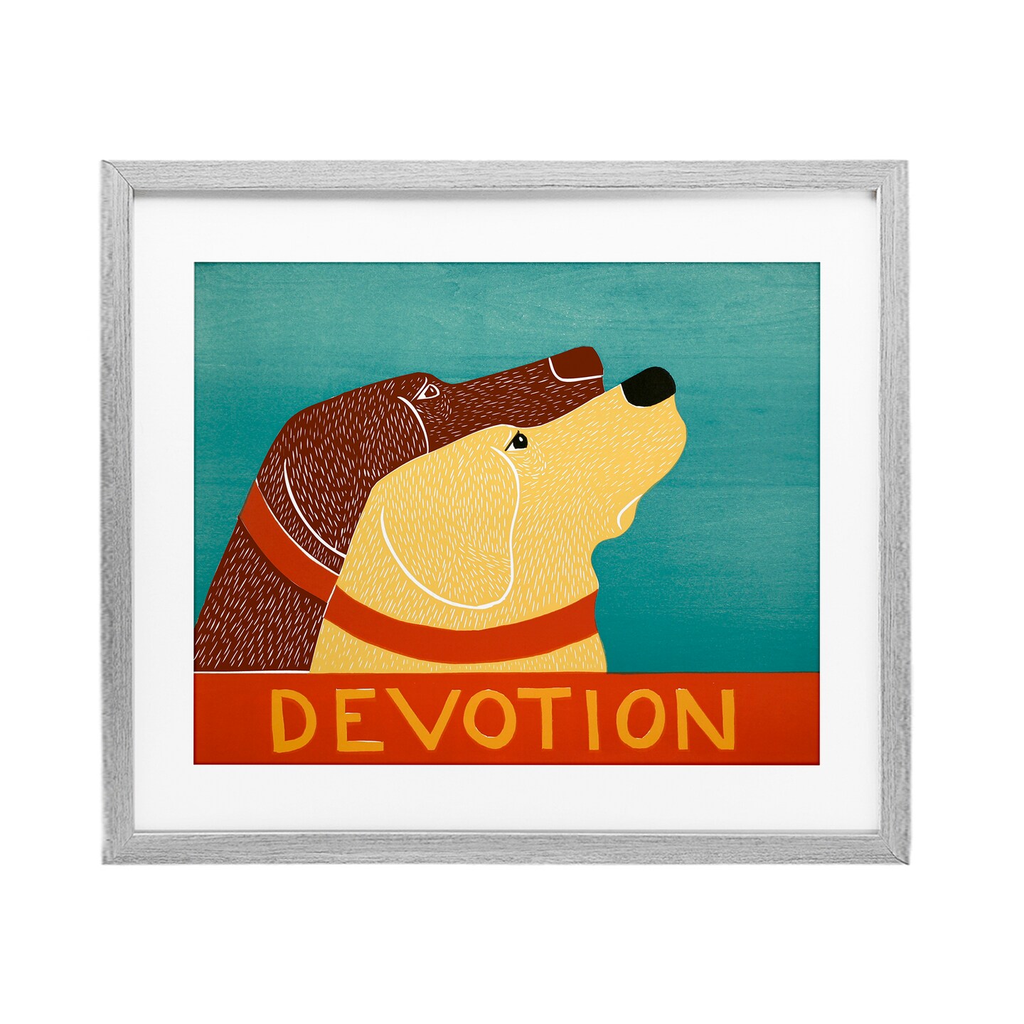 Stupell Industries Devotion Dog Duo Framed Print Under Glass, design by Stephen Huneck