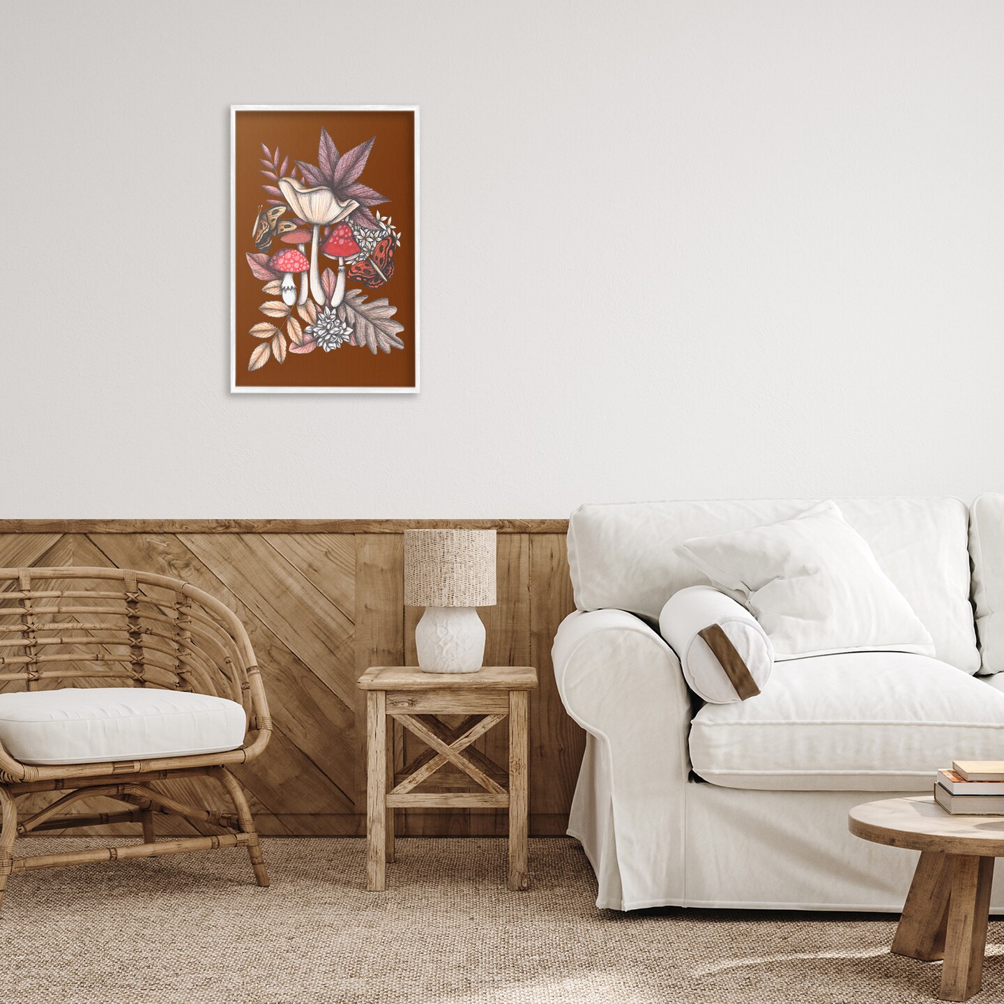 Stupell Industries Autumn Mushrooms Magic Framed Giclee, design by Cecilia Battaini