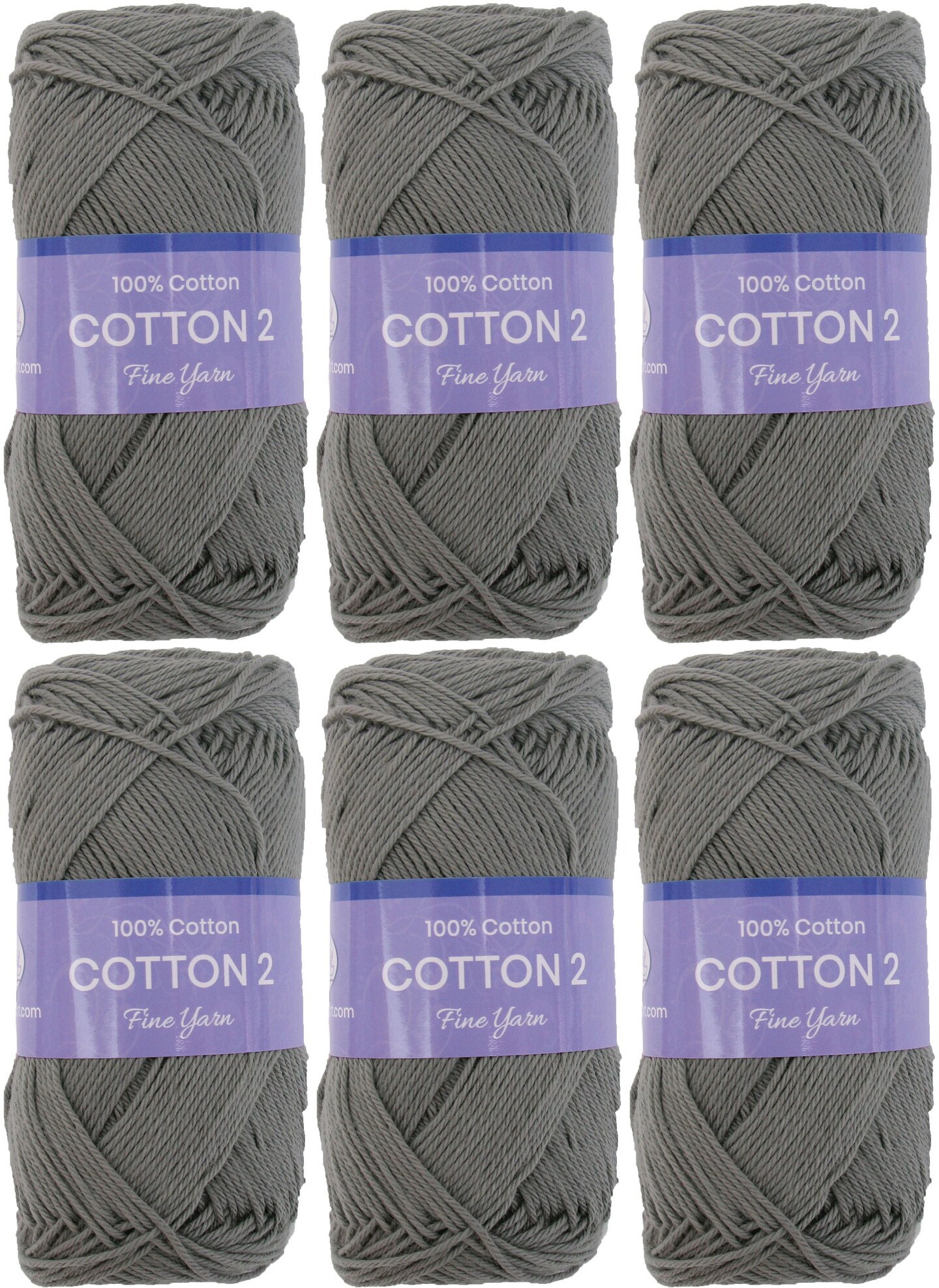 Threadart 100% Pure Cotton Crochet Yarn Size 2 | 50 gram Skeins |165 yds per Skein | Fine #2 | Singles, 3 Packs, & 6 Packs