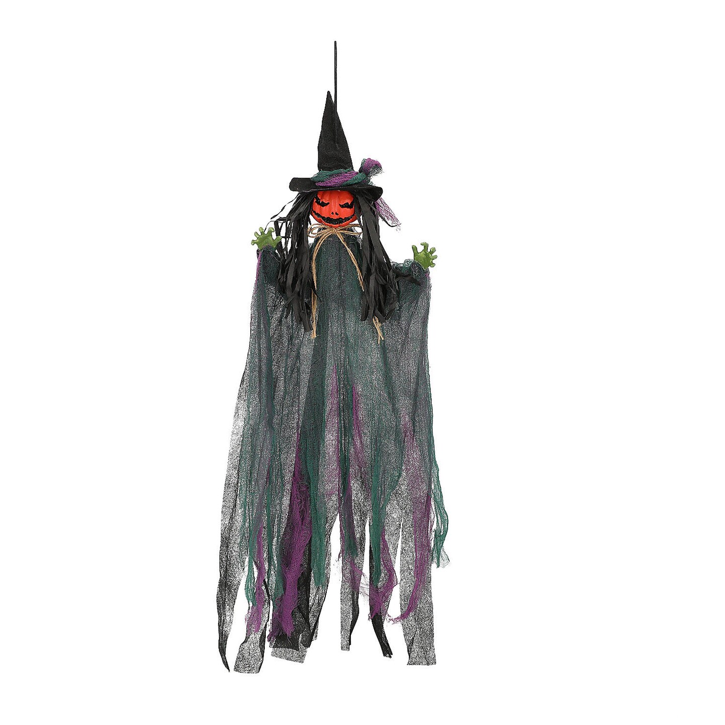 27 1/2&#x22; Hanging Pumpkinhead Scarecrow with Hat