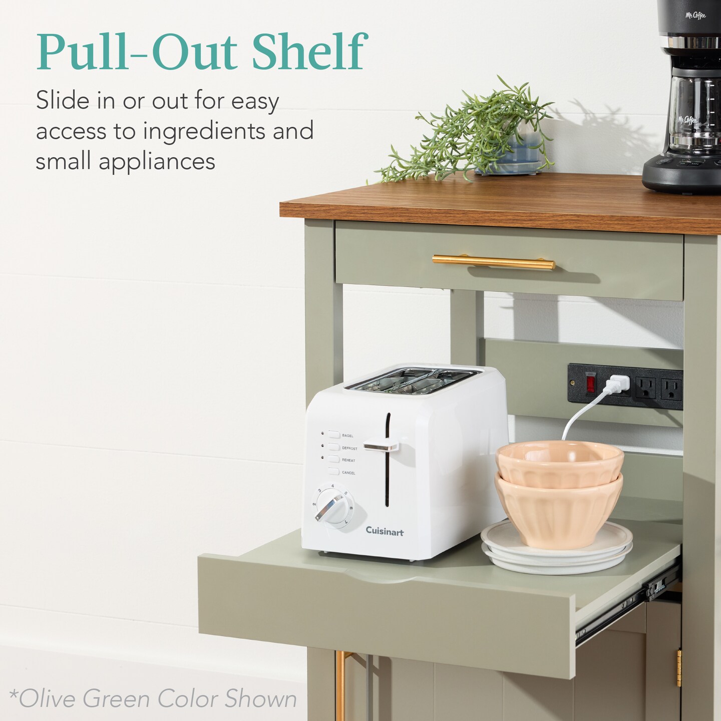 Best Choice Products Rolling Kitchen Island Cart, Single Door Cabinet w/ Drawer, Sliding Tray, Outlet