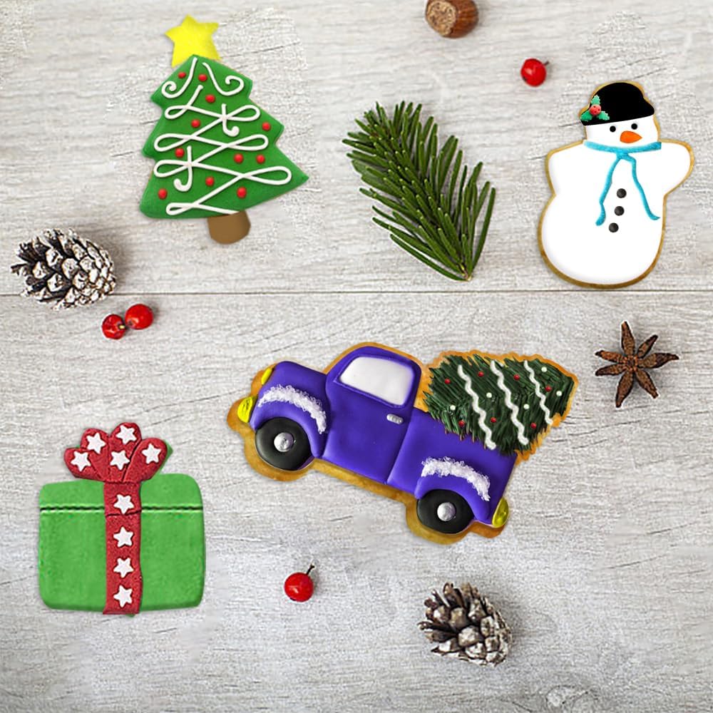 Christmas Cookie Cutters, 6 Pcs Winter Holiday Cookie Cutter Set