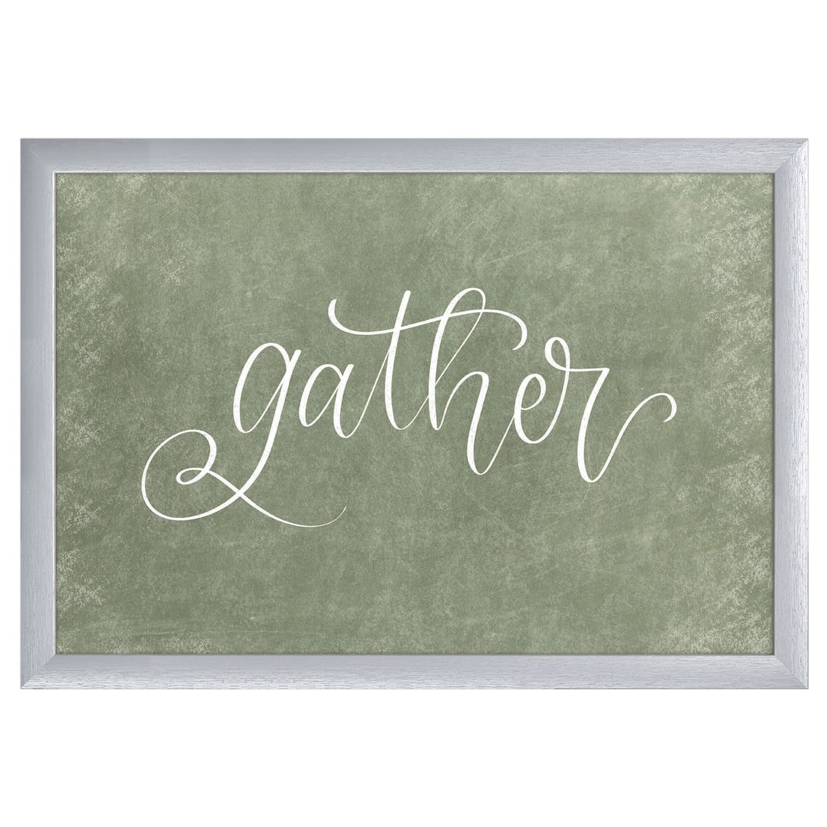 12" x 16" Gather Framed Wall Art, Contemporary Inspirational Home Décor, Glass Facing and Hanging Hardware Included