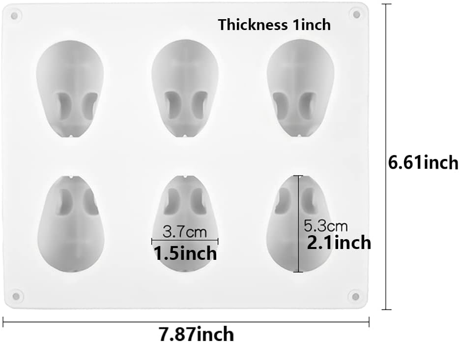 Bunny Silicone Molds, 6 Holes 3D Easter Silicone Bunny Chocolate Molds, Easter Rabbit Bunny Baking Mould for Mousse Cake Pudding Jelly Dessert Fondant Cheesecake Soap Ice Tray-2 pack