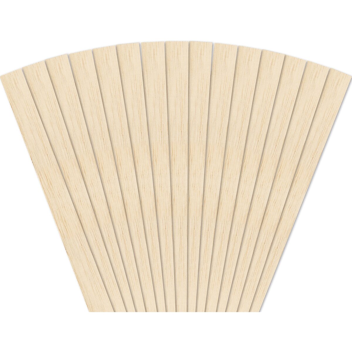 Midwest Products Balsa Wood Strips - 15 Pieces, 1/8" x 1/2" x 36"