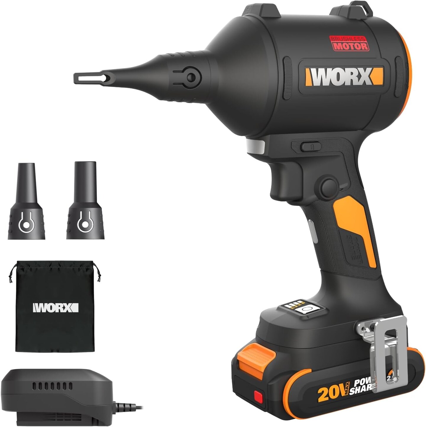Worx Nitro WX099L 20V Power Share Duster, Inflator and Shop Blower – Battery & Charger Included