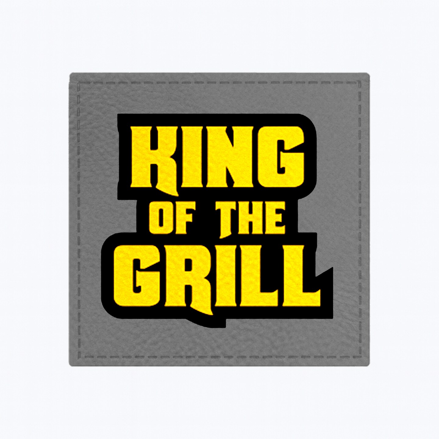 Engravable Leather Patch Blanks for Hats, Jackets & Bags – Laserable Faux Leather Patches with Adhesive & Stitch – Leatherette Apparel Patches (Square, 5 Pack)