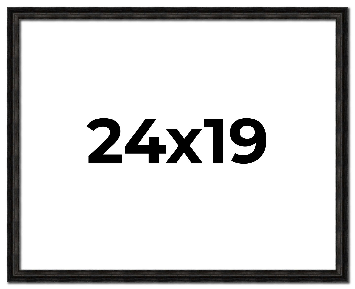 24x19 Thin Barnwood Picture Frame with UV-Resistant Acrylic & Acid Free Backing, Available in 2 Paint Finishes - Grey and Black