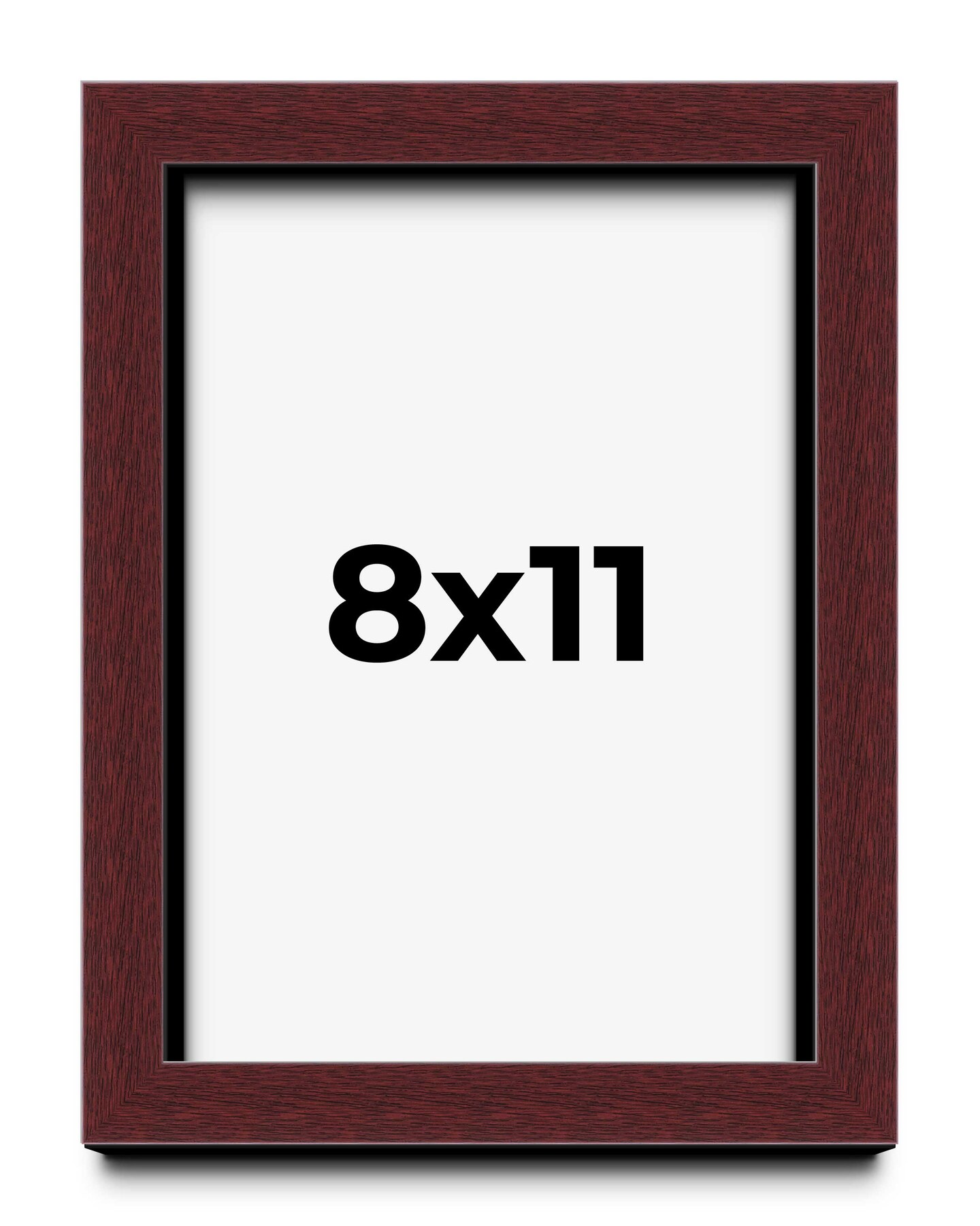 Photo Size Shadow Box 1.5" Depth Brown Picture Frame - UV Acrylic, Backing, Hanging Hardware