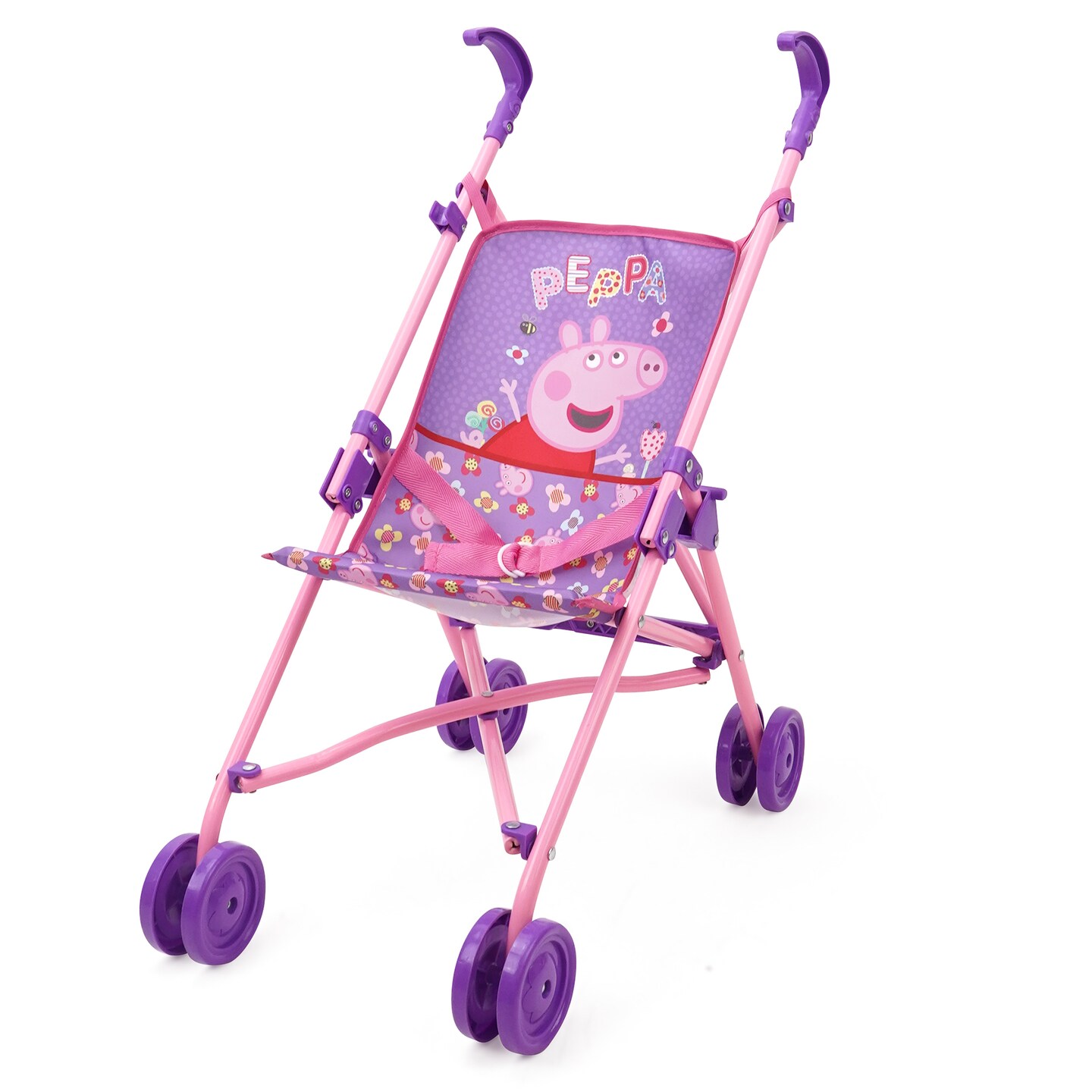 Peppa Pig Doll Umbrella Stroller Purple, Pink, Flowers Accessory