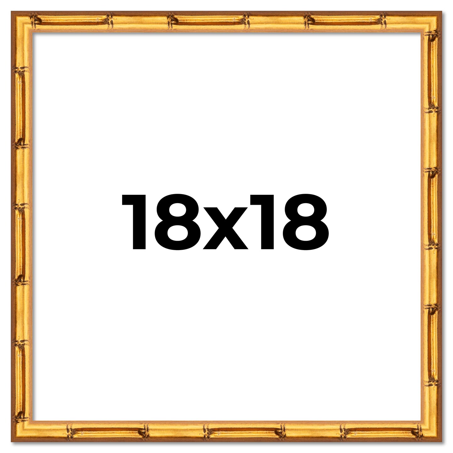 18x18 Thin Bamboo Picture Frame with UV-Resistant Acrylic &#x26; Acid Free Backing, Available in  2 Finishes - Gold and Brown