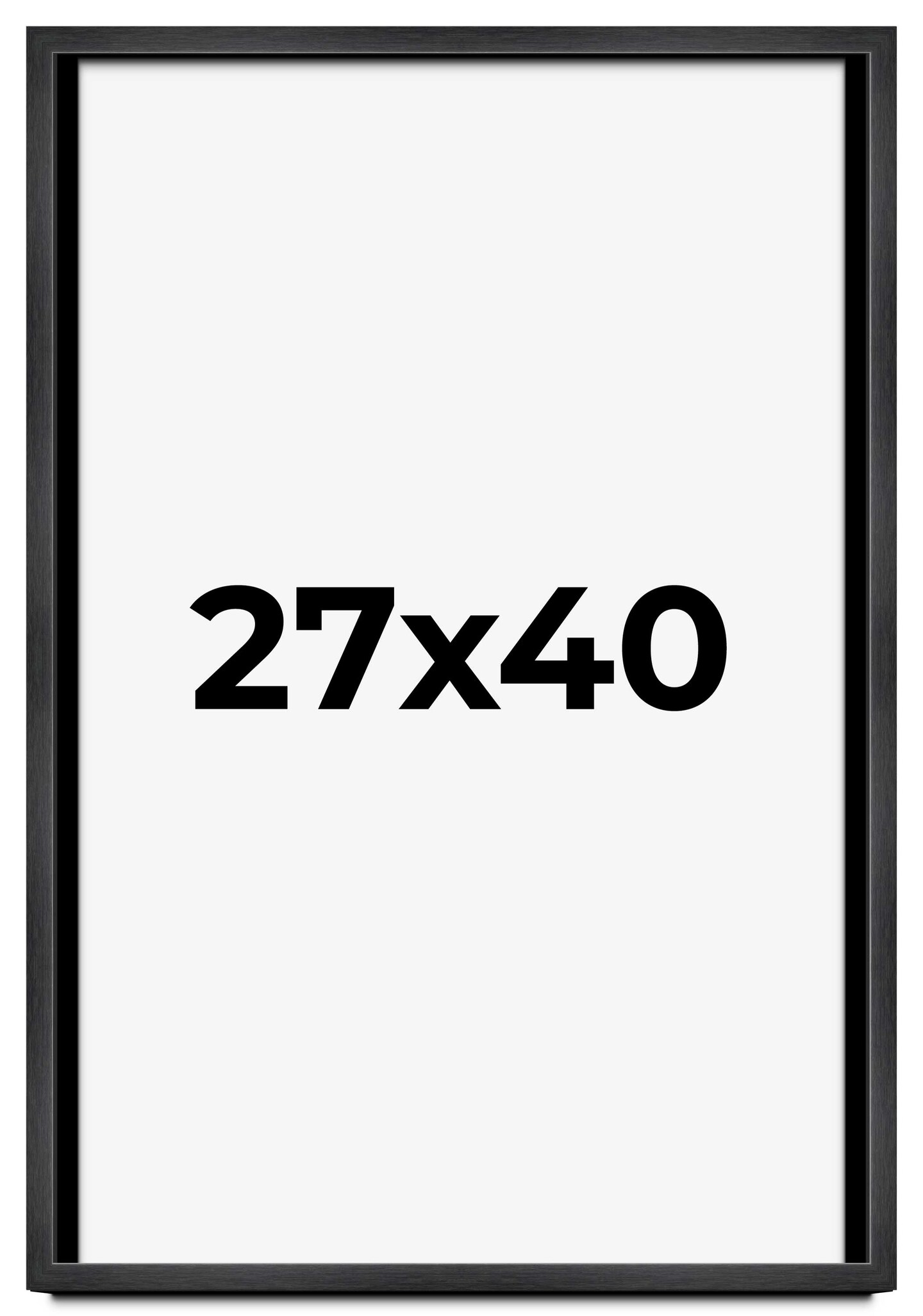 Shadow Box 1" Depth Grey Picture Frame - UV Acrylic, Backing, Hanging Hardware