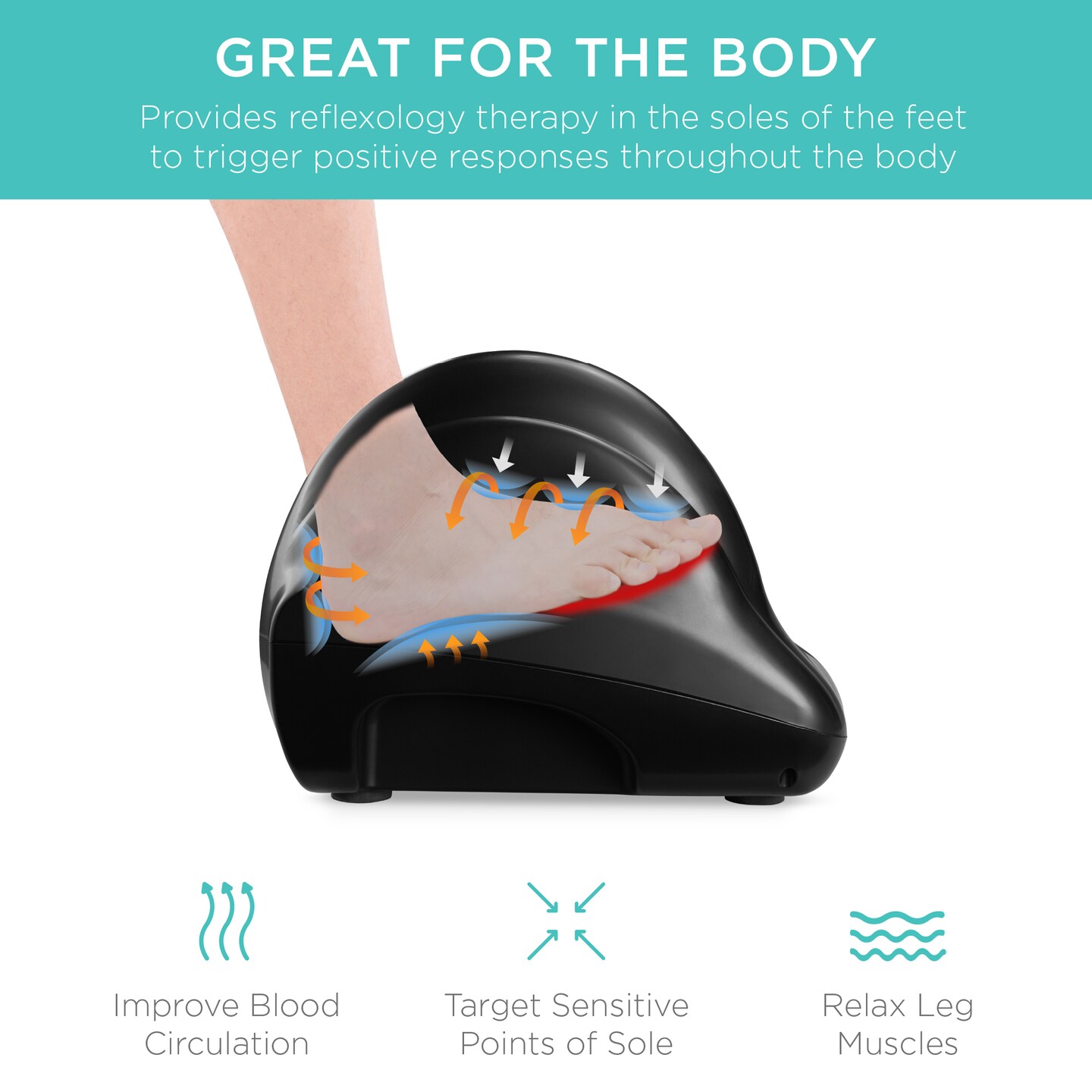Best Choice Products Therapeutic Kneading &#x26; Rolling Shiatsu Foot Massager w/ High Intensity Rollers, Remote