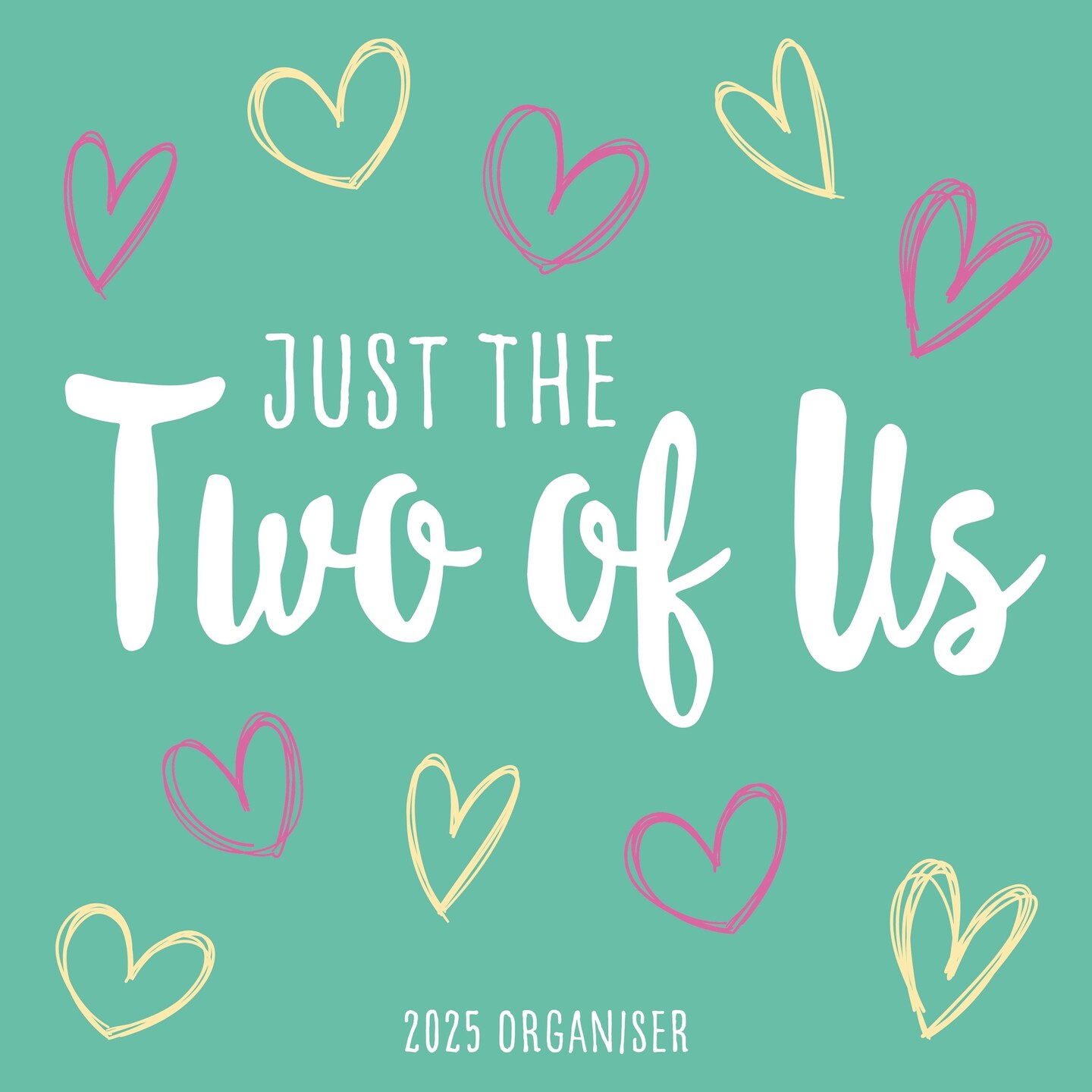The Gifted Stationary Square Wall Calendar 2025, Just the Two of Us, 16-Month Home Organisers Theme Hanging Calendar with 180 Reminder Stickers, Monthly Family Planner for Home, 30 x 30 cm