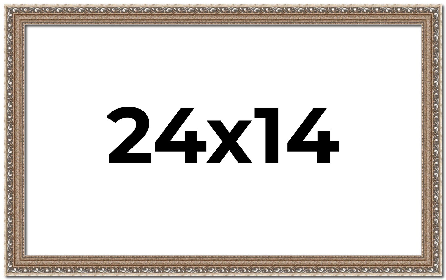 14x24 Deco Picture Frame with UV-Resistant Acrylic &#x26; Acid Free Backing, Available in 3 Finishes - Black, Brown, and Silver