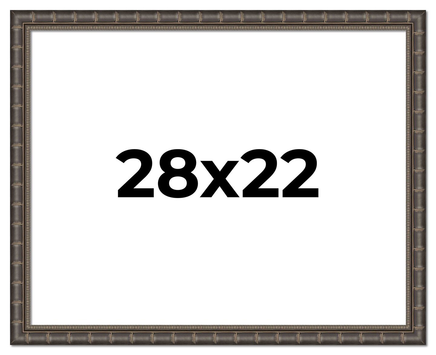 28x22 Modern Bamboo Picture Frame with UV-Resistant Acrylic & Acid Free Backing, Available in  5 Finishes - Gold, Silver, Brown, Black, and Natural