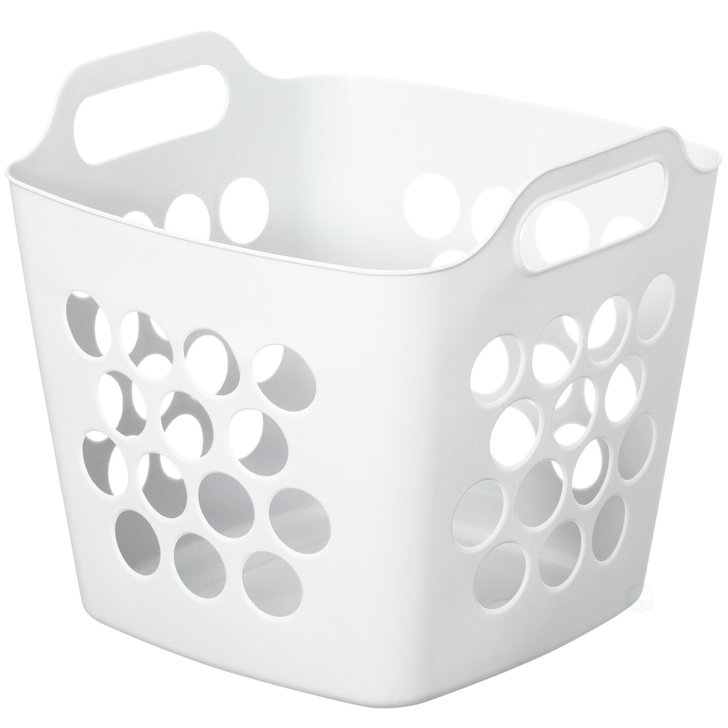 Flexible Plastic Laundry Basket - Square Storage Hamper with Side Handles for Easy Carrying - Versatile Organizer for Laundry, and Household Storage