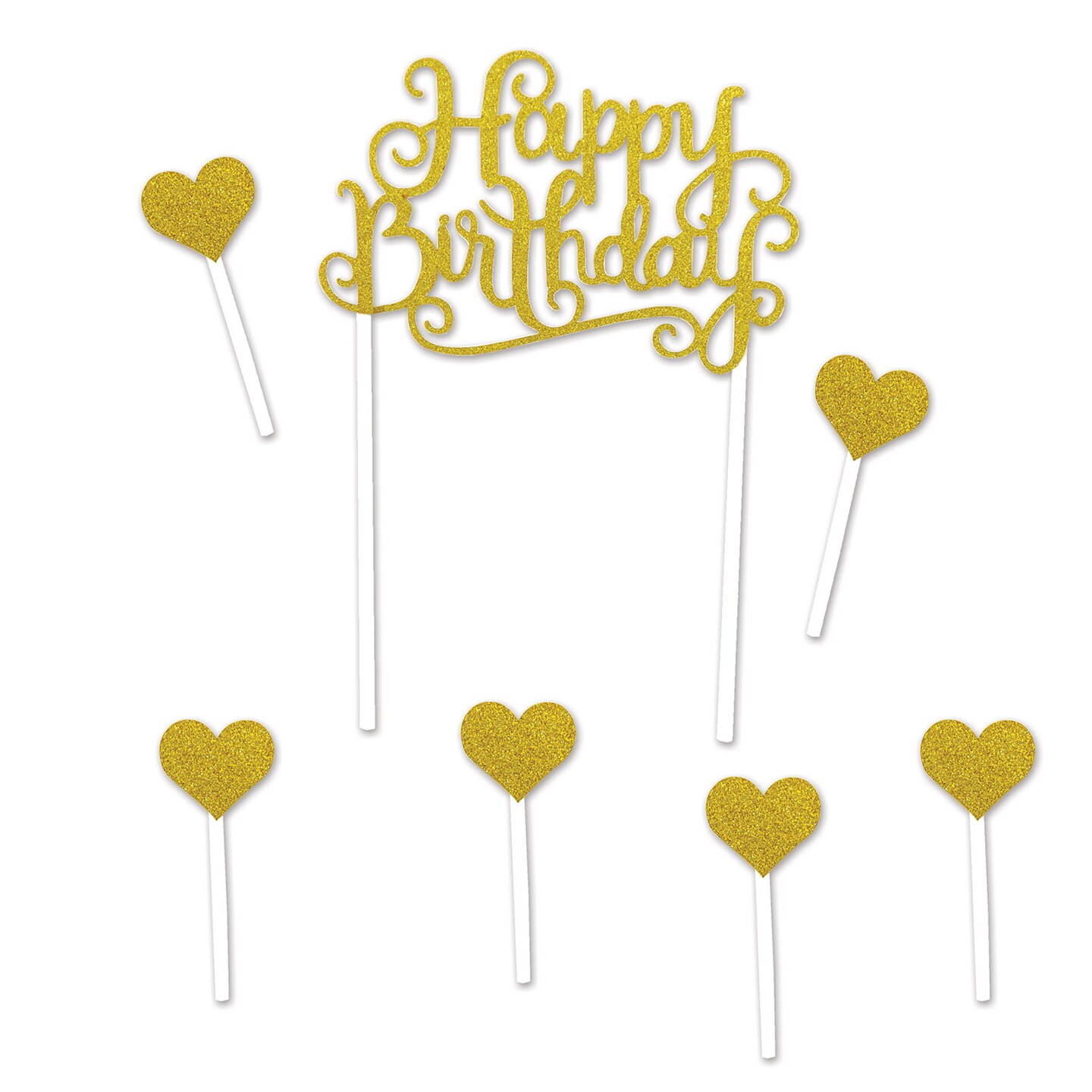 Beistle 5&#xBD;in.x8in. Happy Birthday Cake Topper - 12 Pack