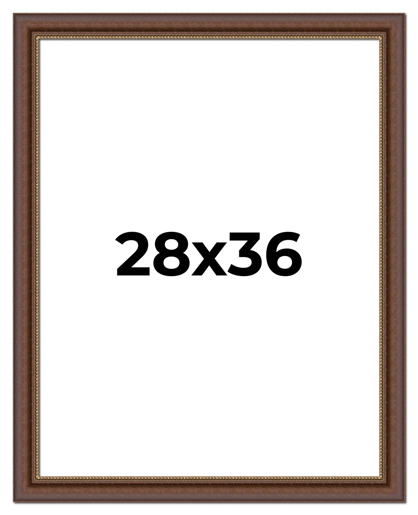 28x36 Traditional Picture Frame with UV-Resistant Acrylic &#x26; Acid Free Backing, Available in 3 Finishes - Black, Brown, Gold