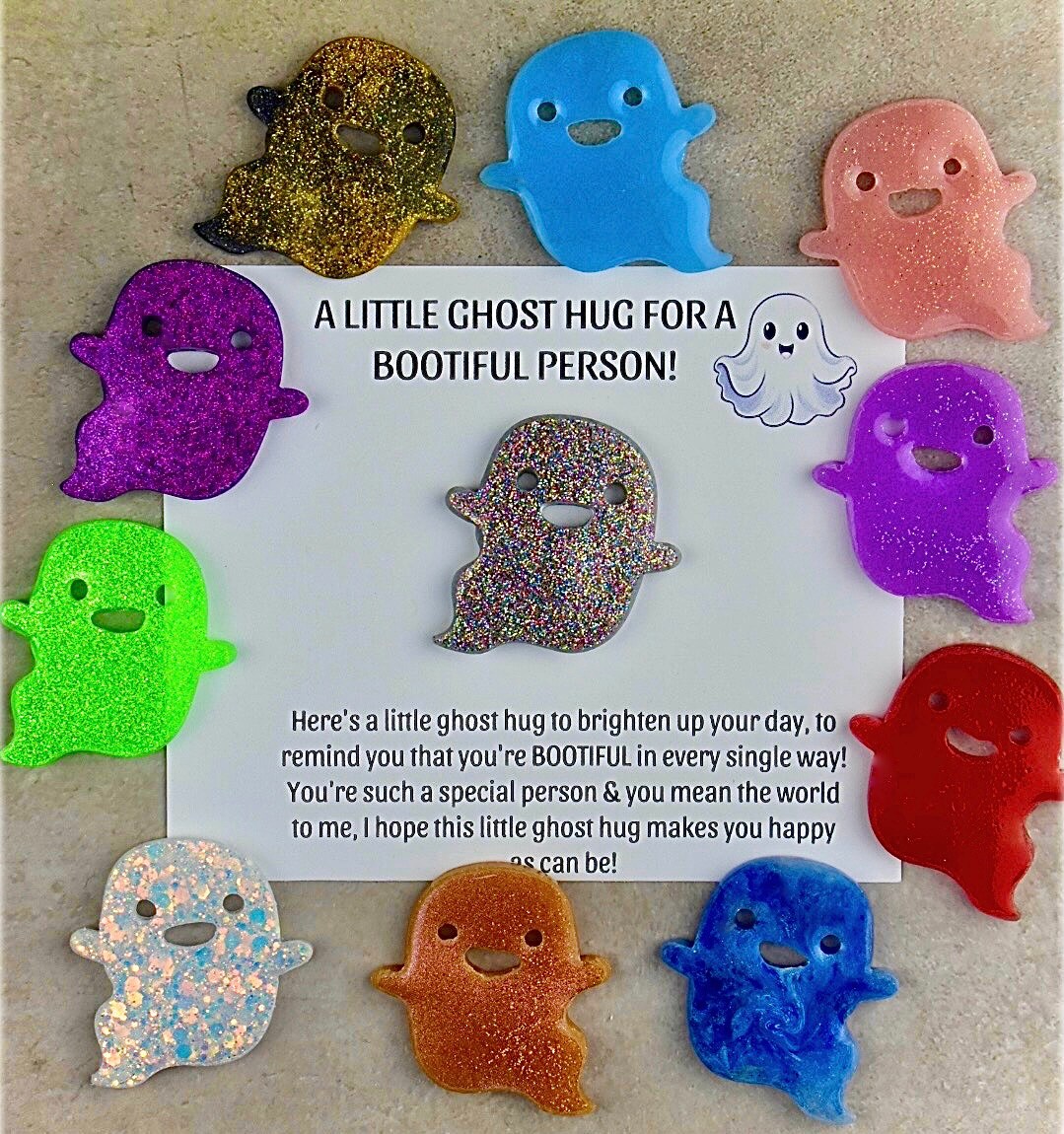 Ghost Pocket Hug,Pocket Hug Ghost With Encouragement