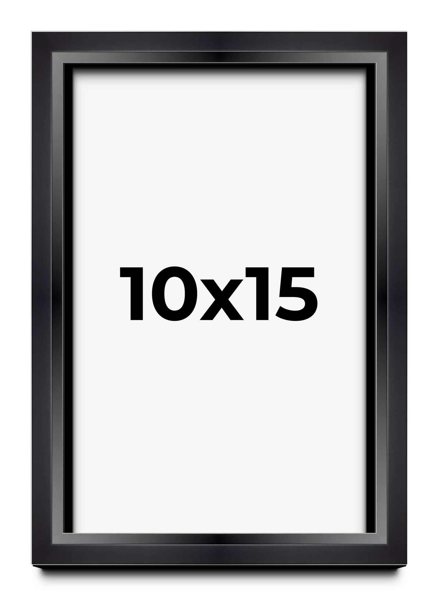 10x15 Minimalist Shadow Box Black Picture Frame - UV Acrylic, Backing, Hanging Hardware